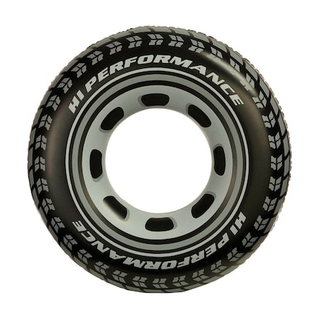 Intex Intex Black Vinyl Inflatable Giant Tire Floating Tube 59252EP